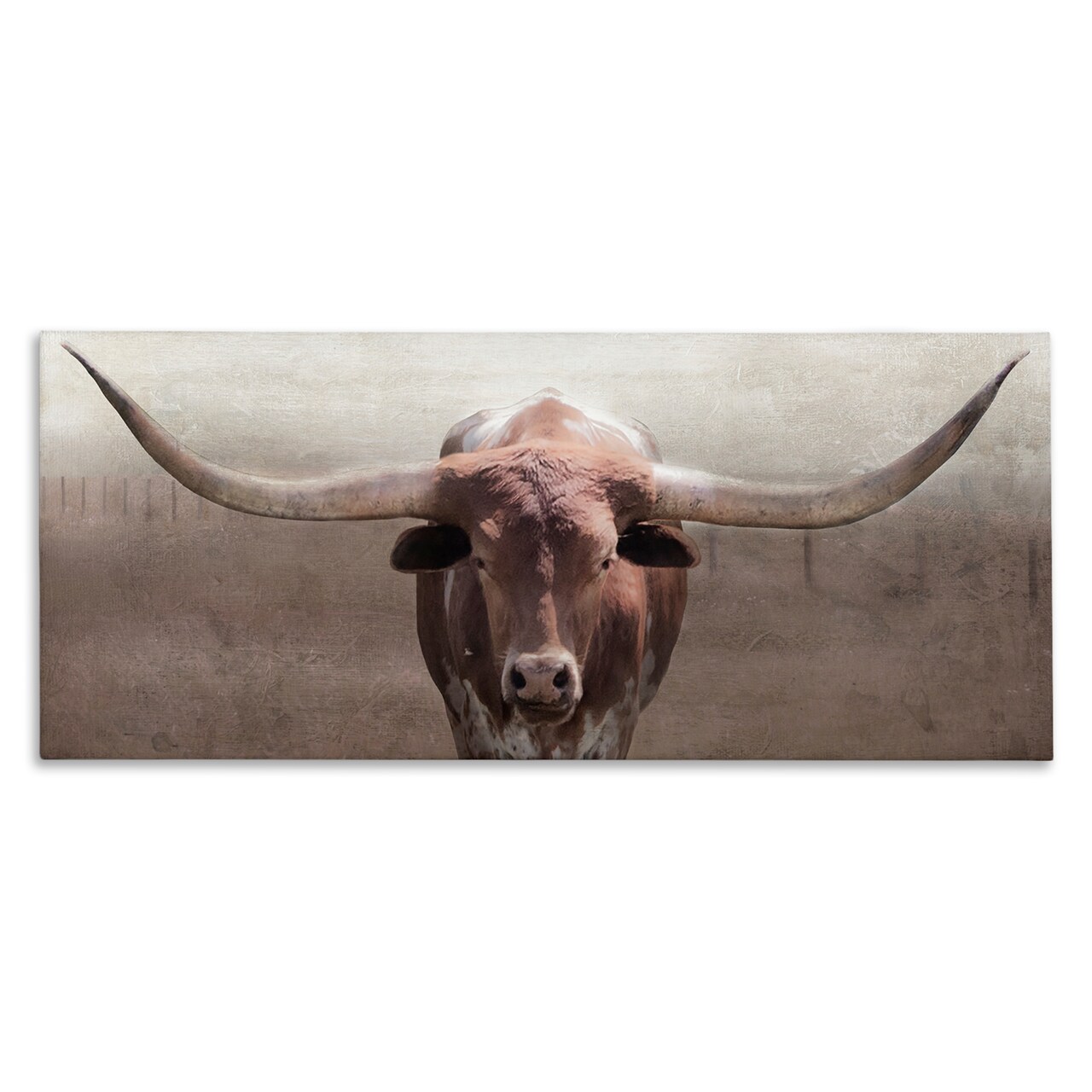 Stupell Industries Rustic Western Longhorn Canvas Design by Carol Robinson